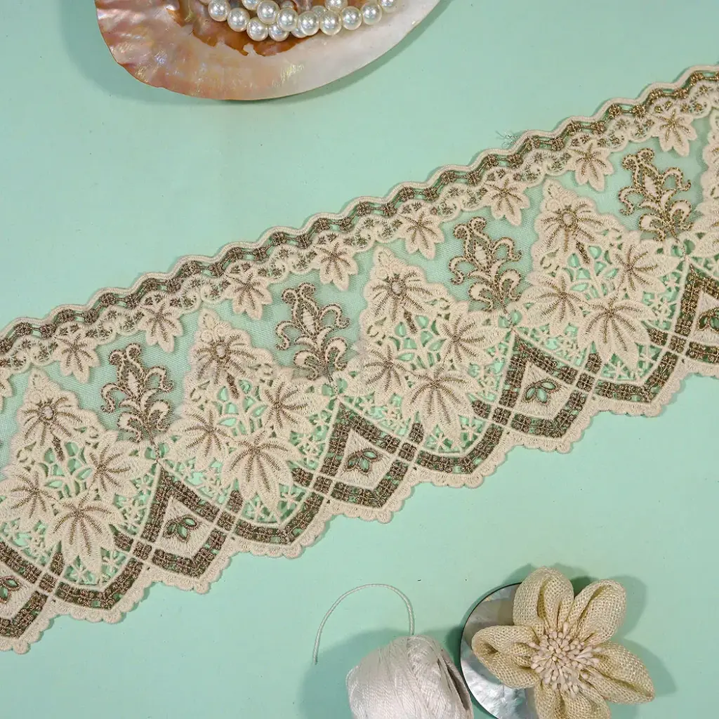 Shuttle Zari Net Lace