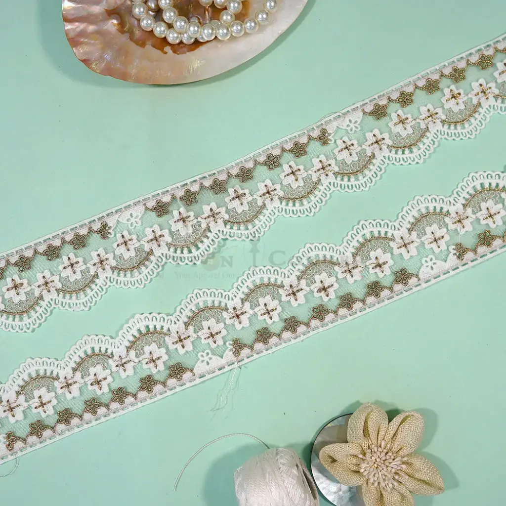 Shuttle Zari Net Lace