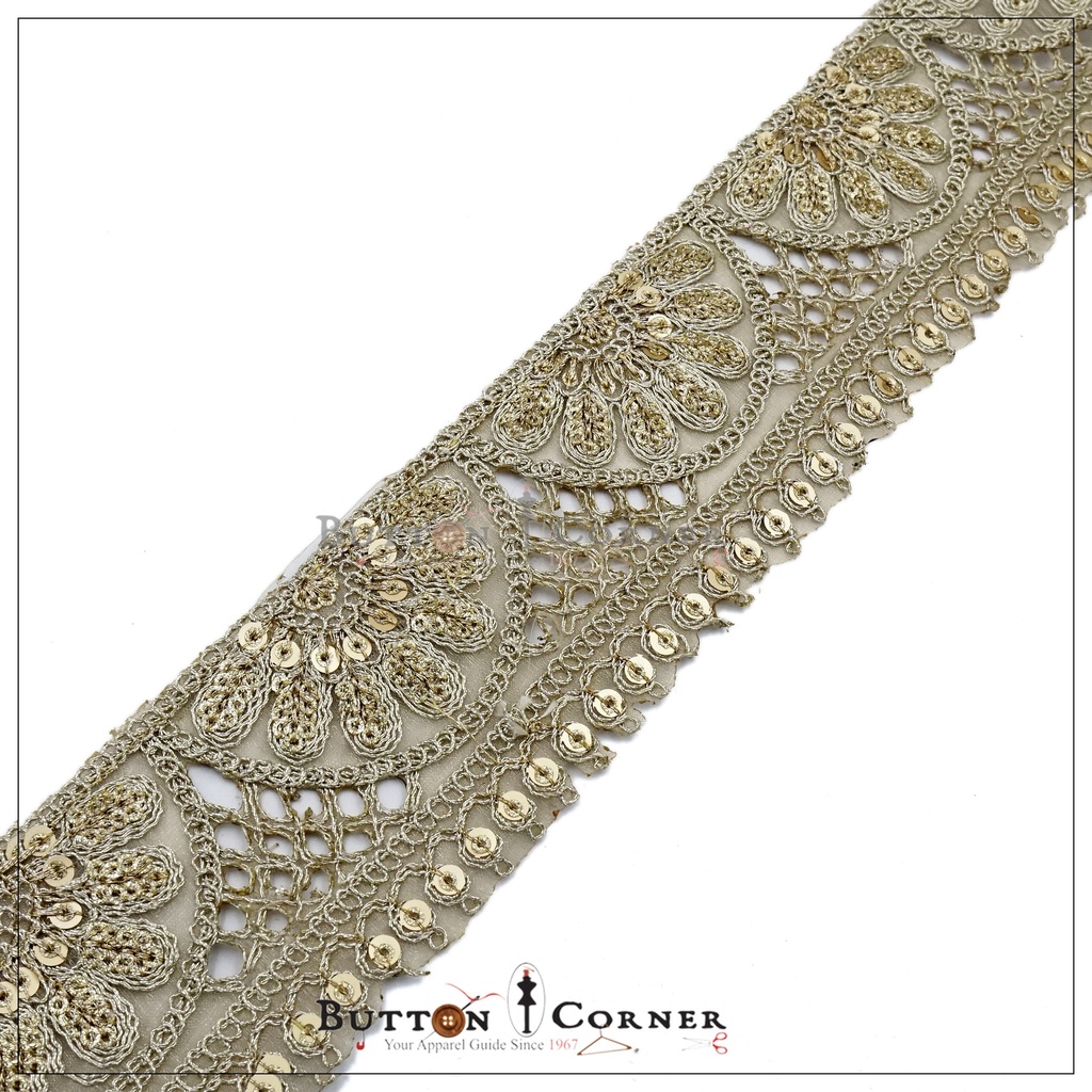 Fancy Metallic Yarn Lace
