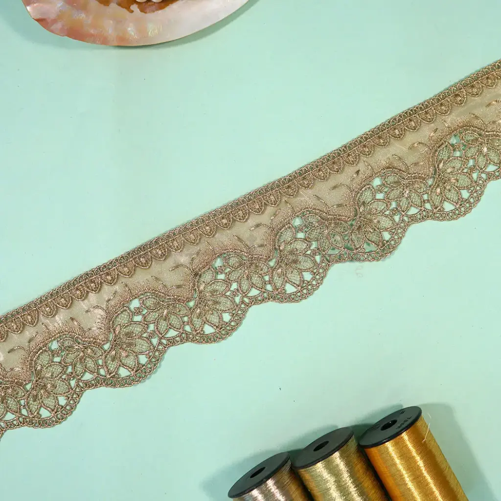 Metallic Yarn, Zari Organza Lace