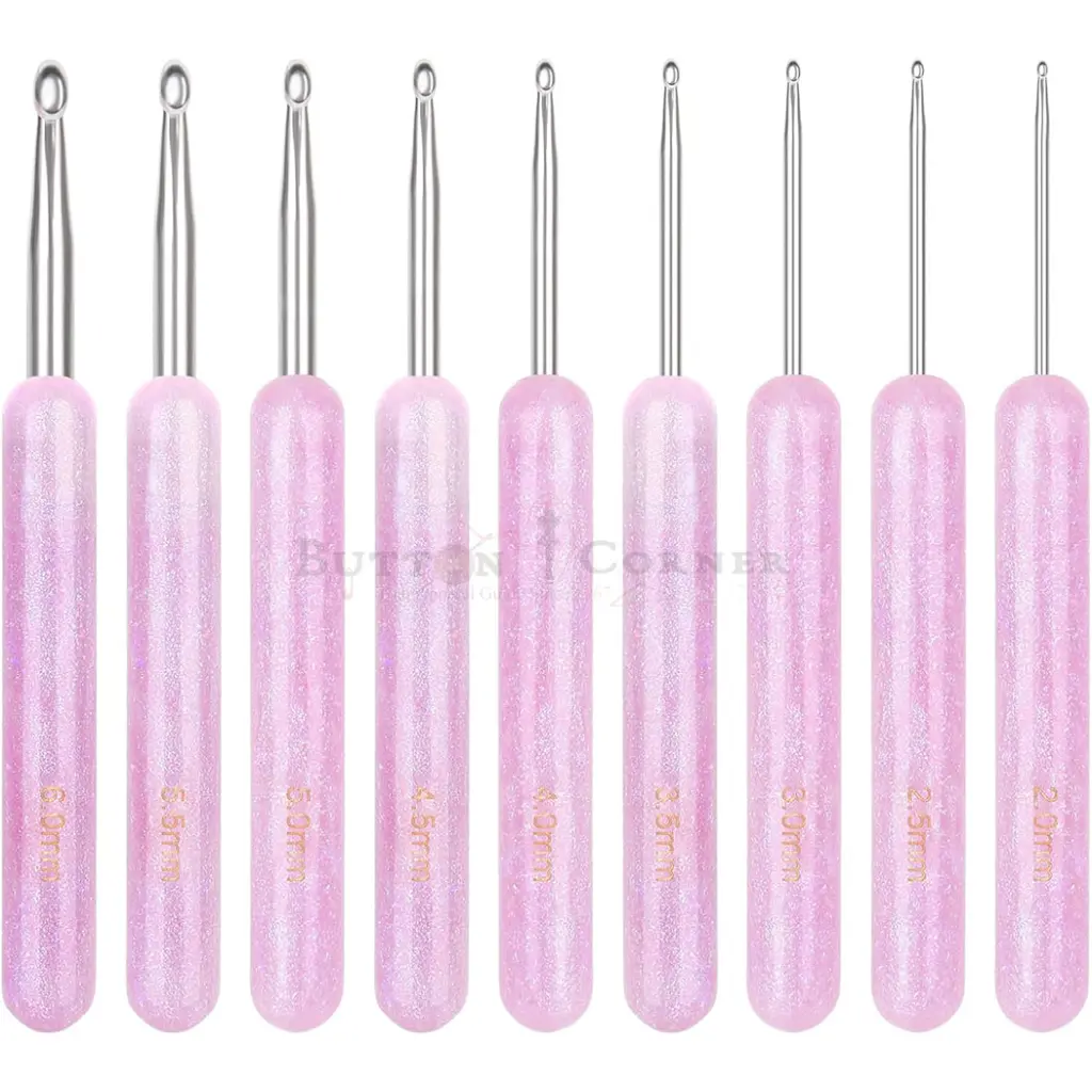 Crochet Hook Set In Resin Handle