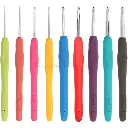 Crochet Hook Set In Rubber Grip Handle