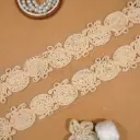 Cord Embroidered Net Lace