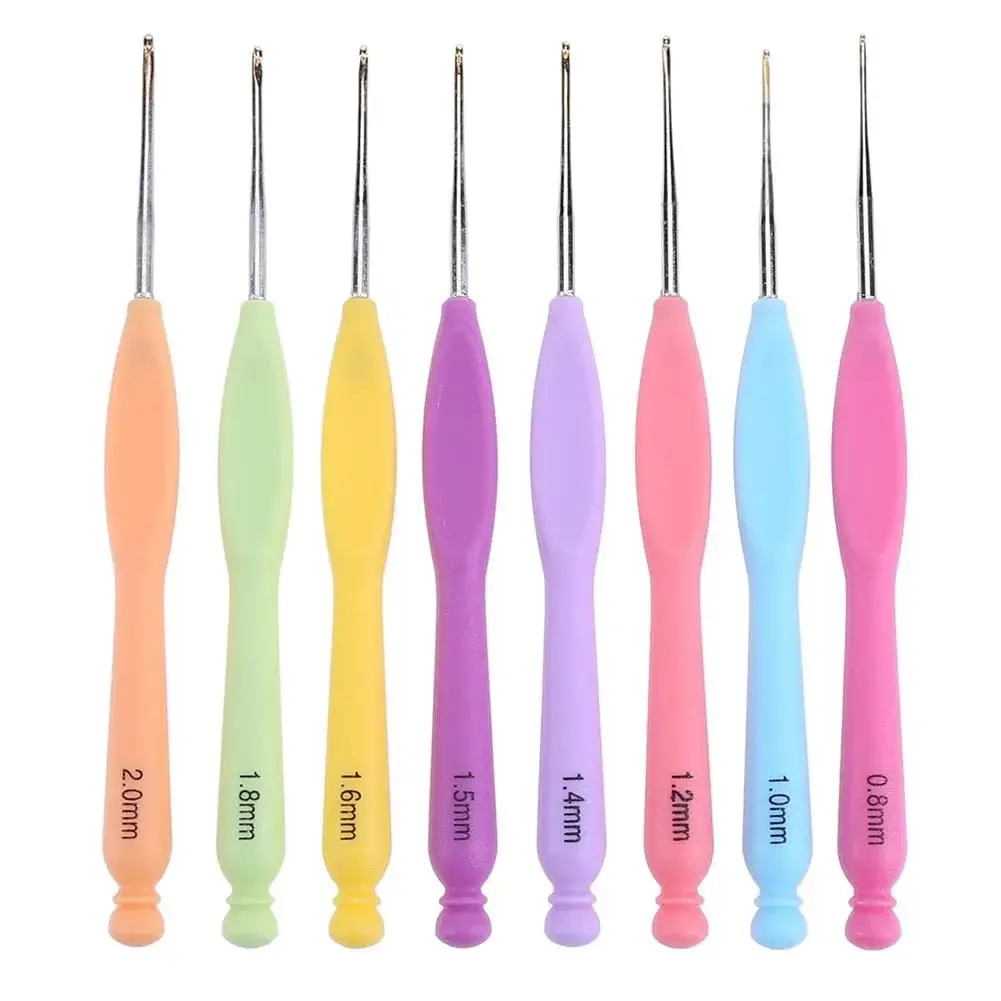 Gold Eyes Tip Colourful Crochet Hook Set