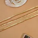 Gold Ribbon Glass Beads, Crystals, Hanging Lace