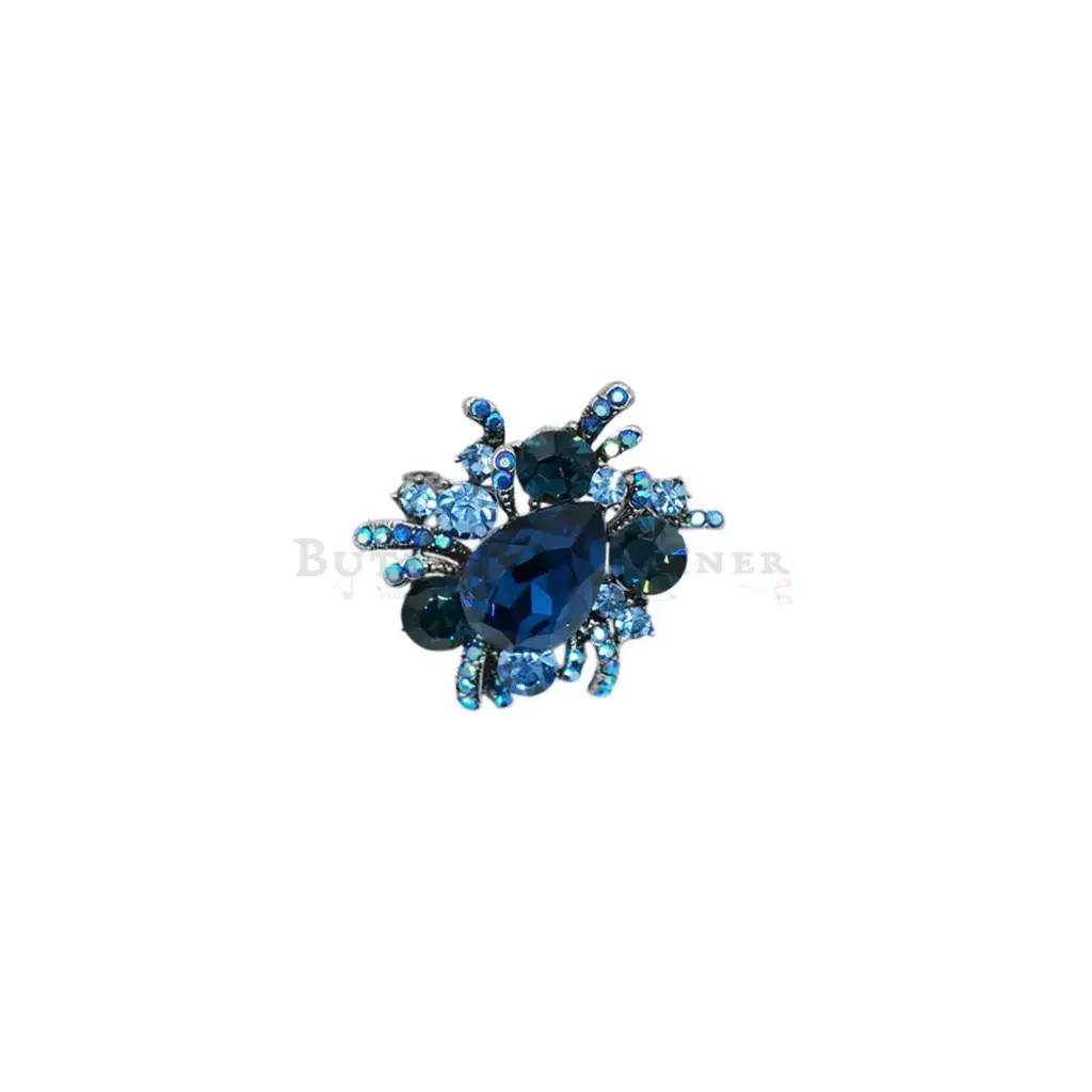 Vintage Style Rhinestone Flower Bouquet Brooch