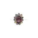 Elegant Style Amethyst Retro Oval Brooch