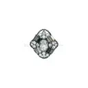 Antique Colonial Style Pearl Rhiestone Brooch