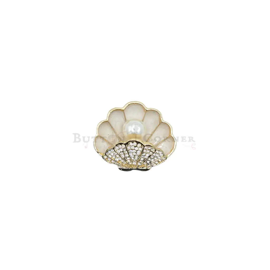 Gold Plated Seashell Shaped Brooch