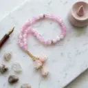 8mm Pink Snow Beads Cute Mini Prayer Tasbih