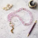 8mm Pink Snow Beads Cute Mini Prayer Tasbih