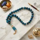 33 Blue Obsidian Beads Islamic Prayer Tasbih