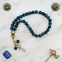 33 Blue Obsidian Beads Islamic Prayer Tasbih