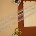 Crystal Stone In Shuttle Net Lace