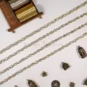 Zigzag Design Metallic Yarn Sequence Lace