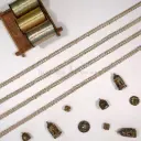 Metallic Yarn, Plastic Glass Beads, Fancy Lace