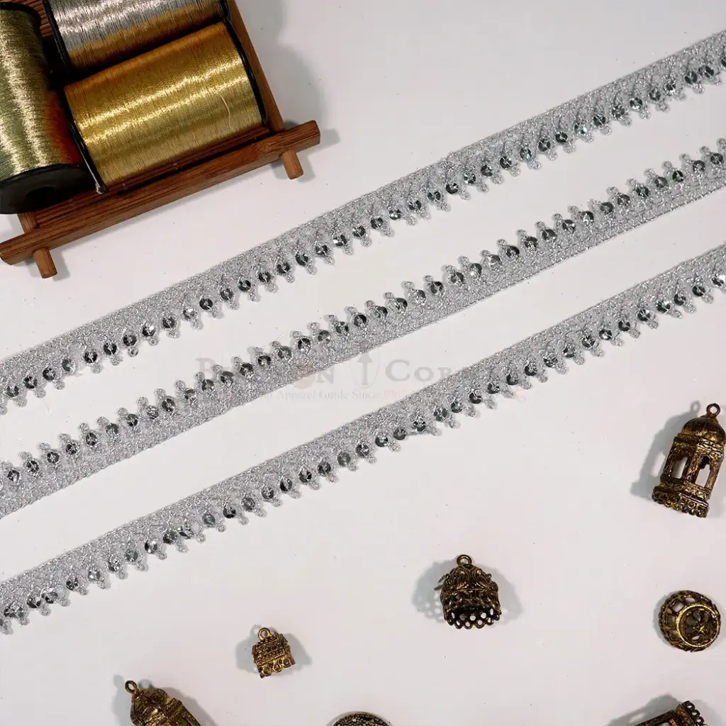 Fancy Metallic Yarn, Sequence Lace