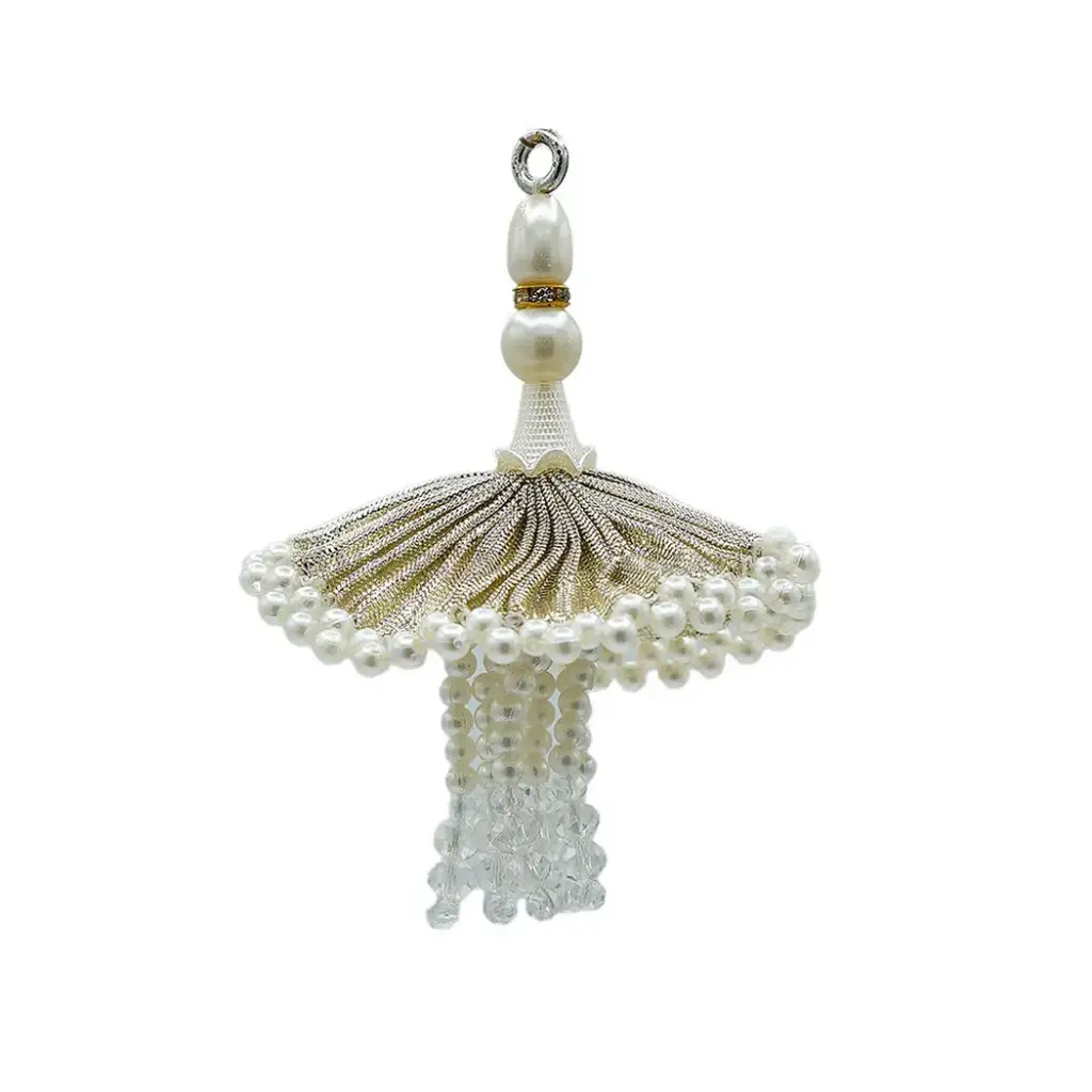 Gota Cap, Crystals, Pearl Tassel