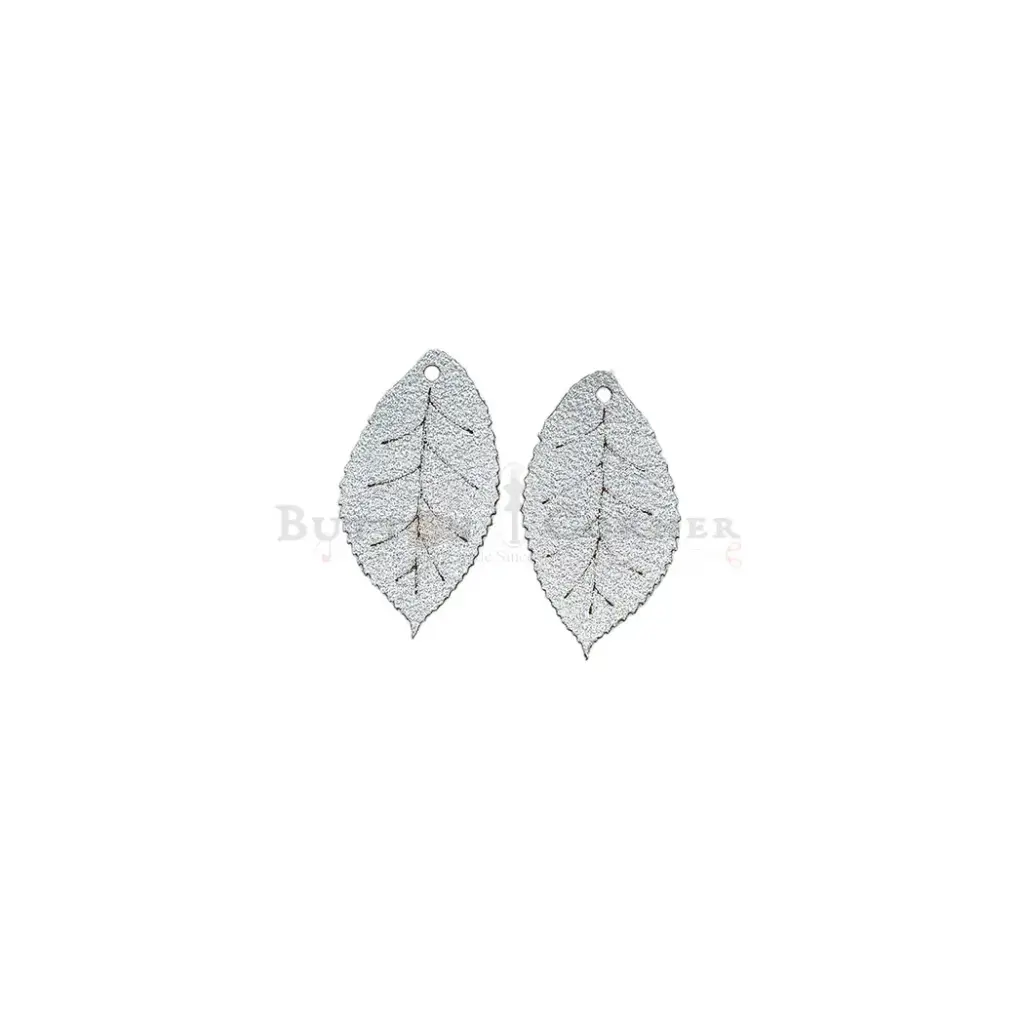 Faux Leather Serrate Leaf