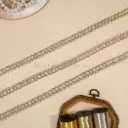 Zigzag Design Metallic Yarn, Pearl, Gota Lace