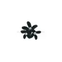 Matt Surface 3-Flower Floral Design Button