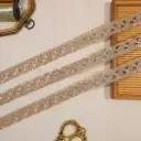 Metallic Yarn, Glass Beads, Sequence Lace