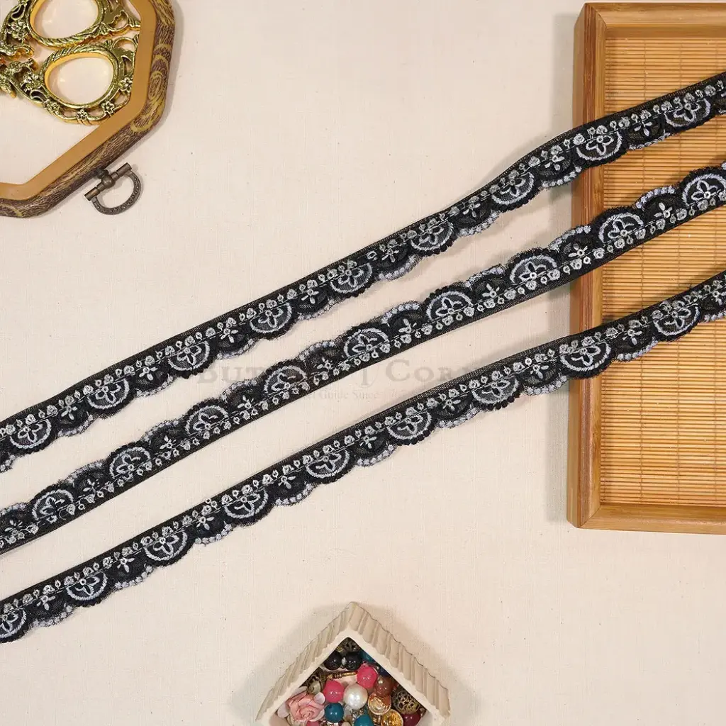 Embroidery Thread, Sequence, Net Lace In Colour