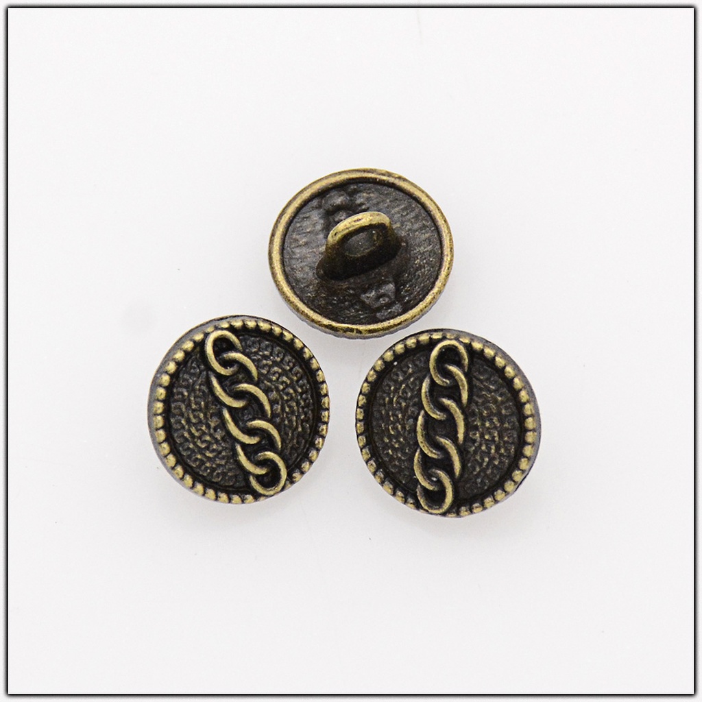 Chain Design Metal Shirt Button