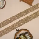 Metallic Yarn, Glass Beads, Pearl, Sequence Lace