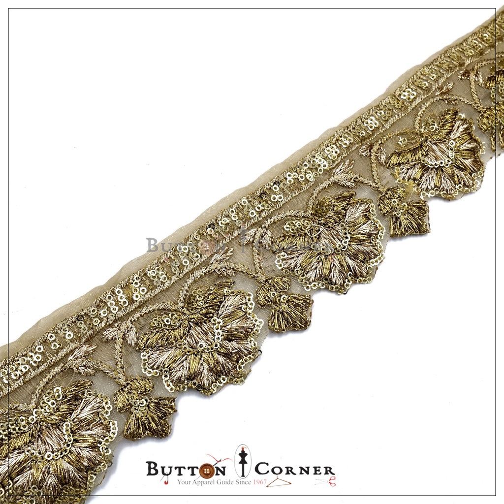 Fancy Metallic Yarn Lace
