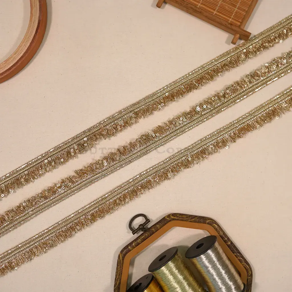 Cotton, Lurex, Sequence, Hanging Lace