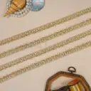 Metallic Yarn, Glass Beads, Pearl, Sequence Lace