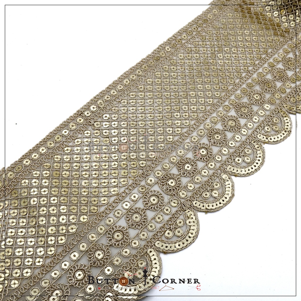Fancy Metallic Yarn Gota Lace