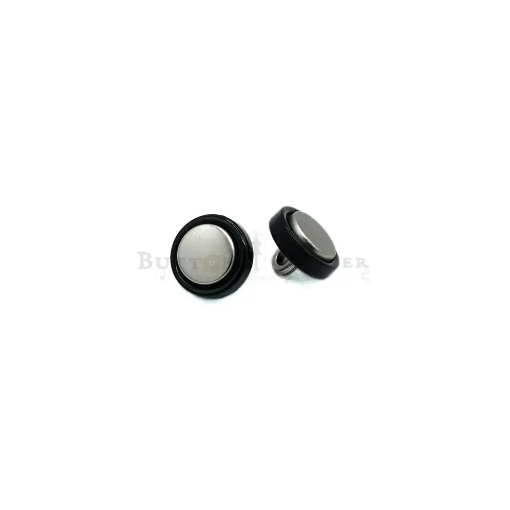 Nontoxic White Mute Plated Smooth Surface Metal Button Two Parts