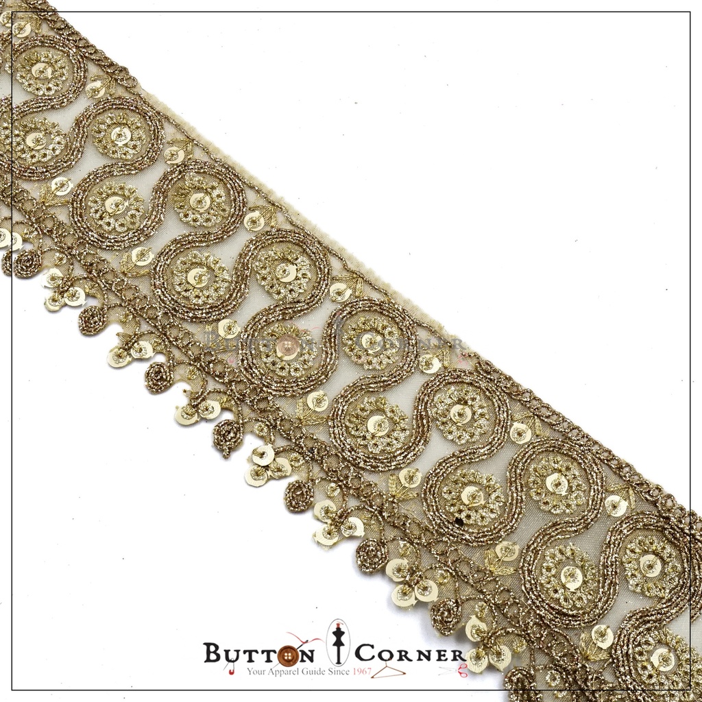 Fancy Metallic Yarn Lace