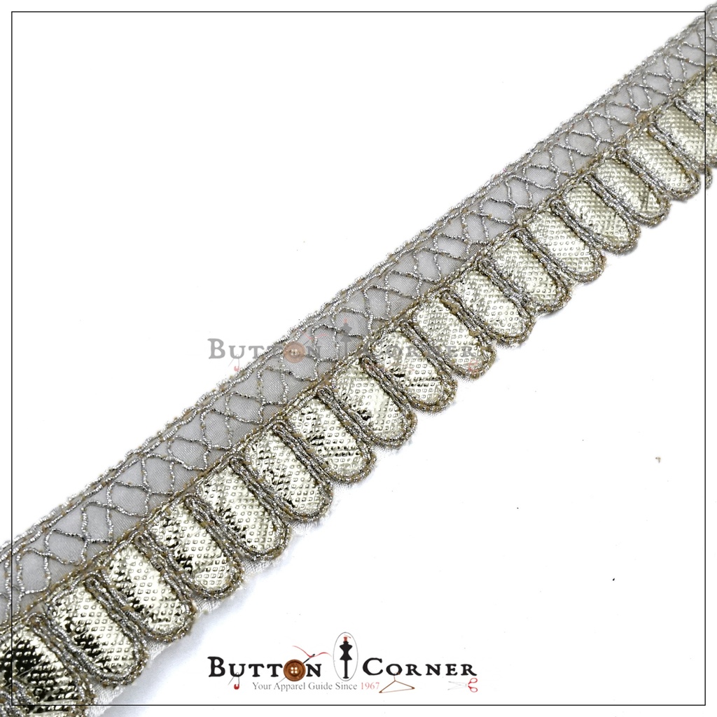 Fancy Metallic Yarn Gota Lace