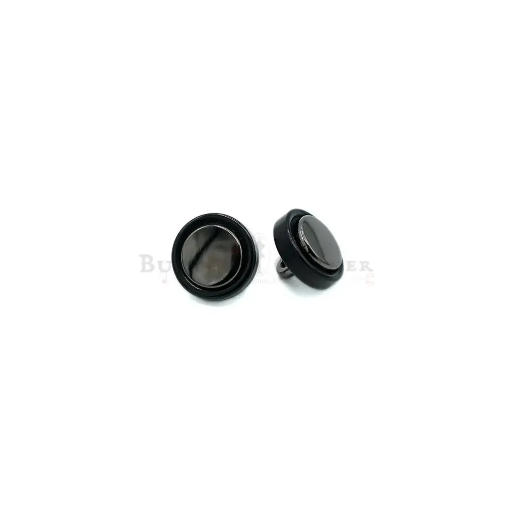 Gun BLack Plated Smooth Surface Metal Button Two Parts