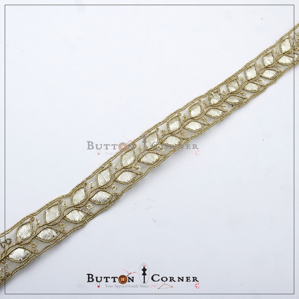 Fancy Metallic Yarn Gota Lace