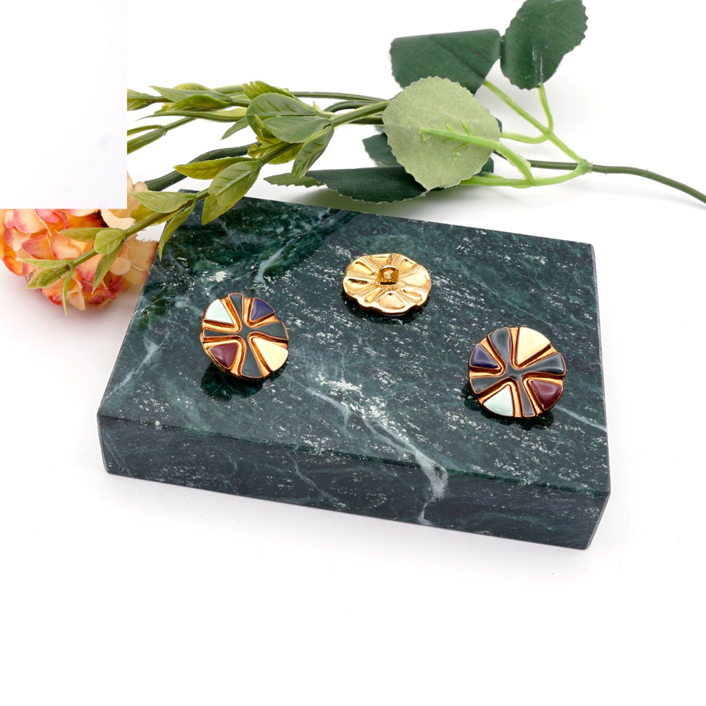 Gold Metal Enamel Buttons