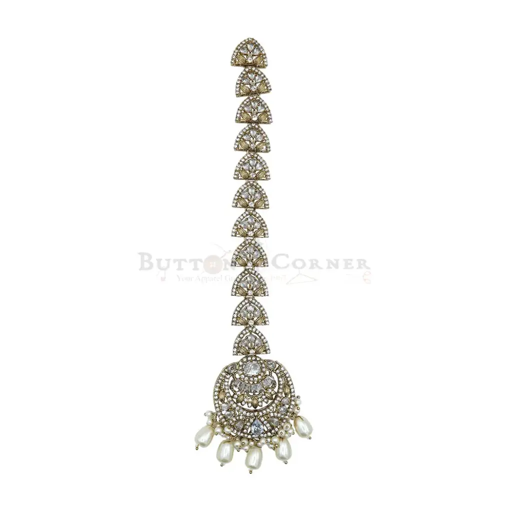 Fancy Kundan Button Patti