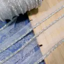 Glass Beads, Crystals, Pearl, Sequence Edge Lace