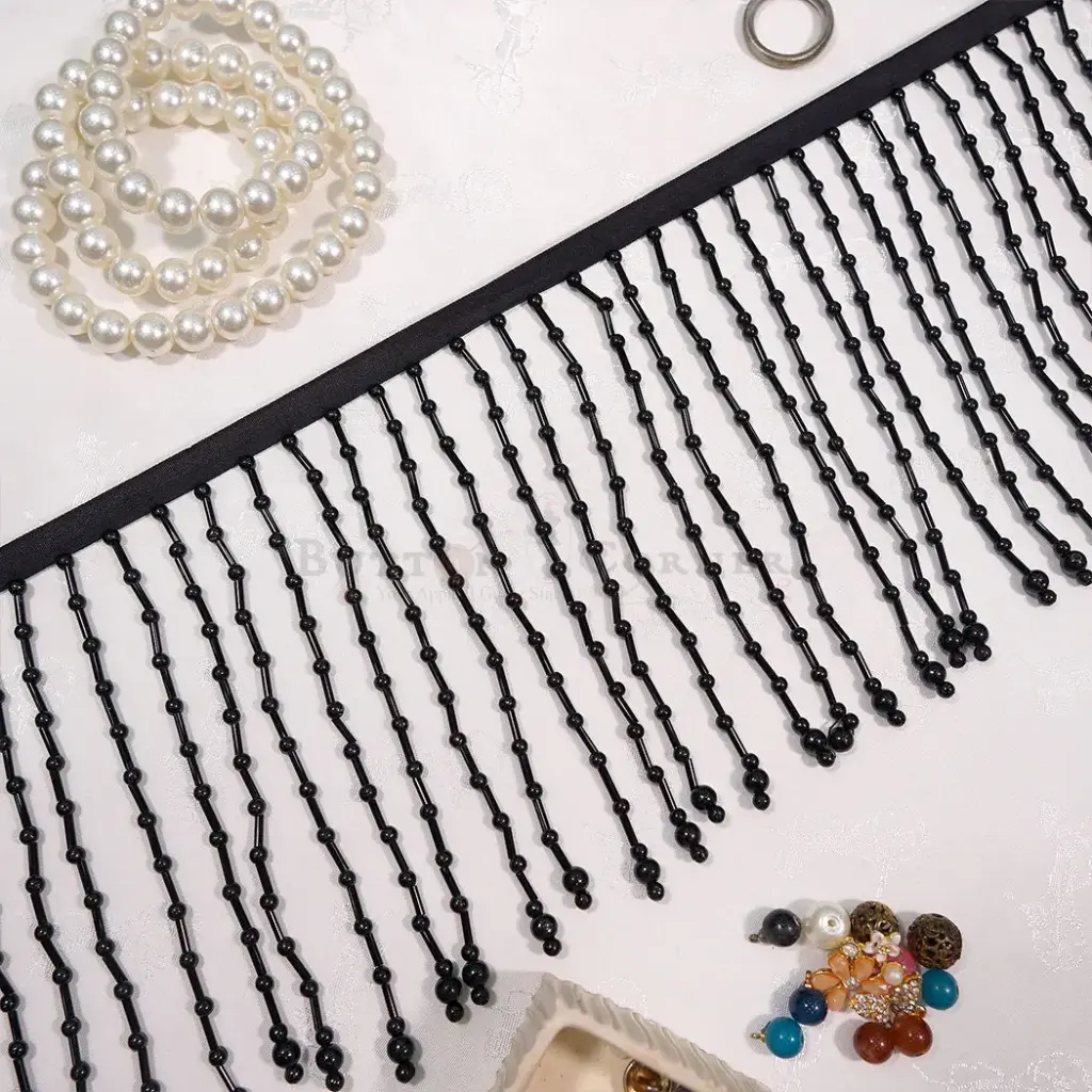 Fancy Glass Beads, Pearl, Hanging Lace