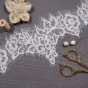 Scalloped Style Eyelash French Chantilly Lace