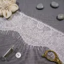 Scalloped Style Eyelash French Chantilly Lace