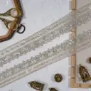 Fancy Metallic Yarn Sequence Lace