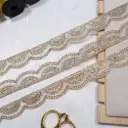 Metallic Yarn, Sequence, Scallop Lace