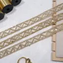 Fancy Metallic Yarn Sequence Lace