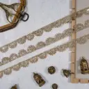 Metallic Yarn, Sequence, Scallop Lace