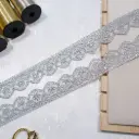 Fancy Metallic Yarn Sequence Lace