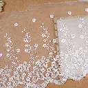 One Side Border Floral Net Lace